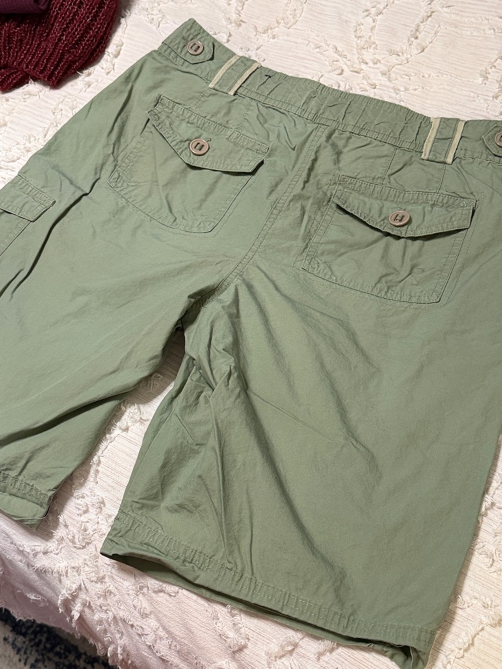 Light Olive Cargo Shorts - Picture 5 of 6